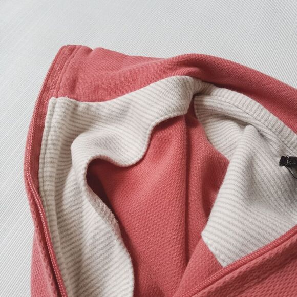 Kenneth Roberts Orange Pink Long Sleeve Quarter Zip Sweater Men's Size Medium - Picture 10 of 12